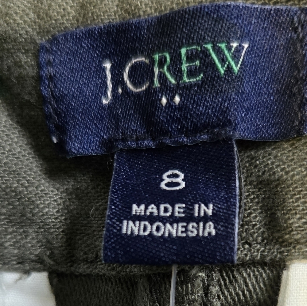 J. Crew Womens Casual Cropped Camp Pant Size 8 Olive Green NWT Gorpcore Relaxed - Picture 5 of 9
